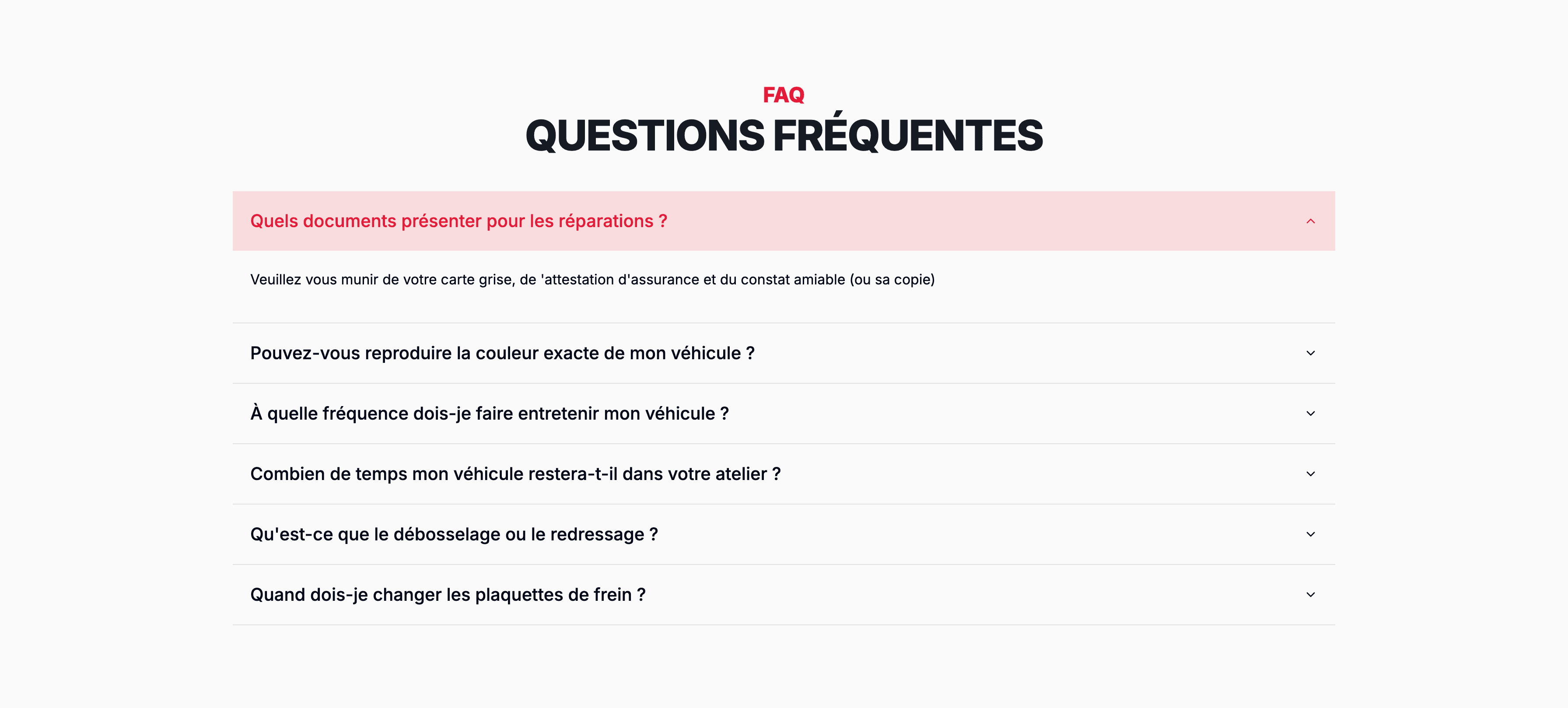 EG Carrosserie website screenshot