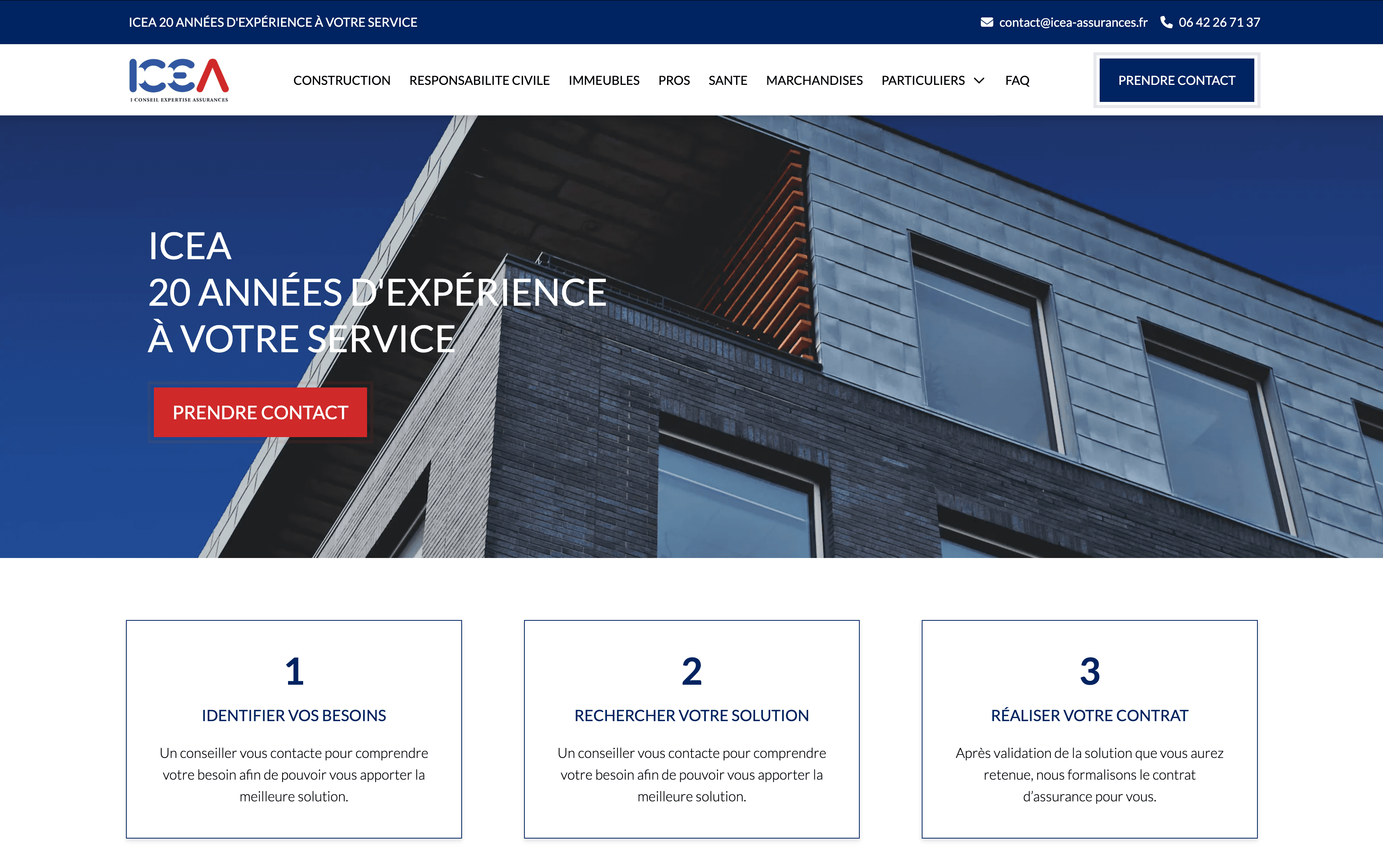 ICEA website screenshot