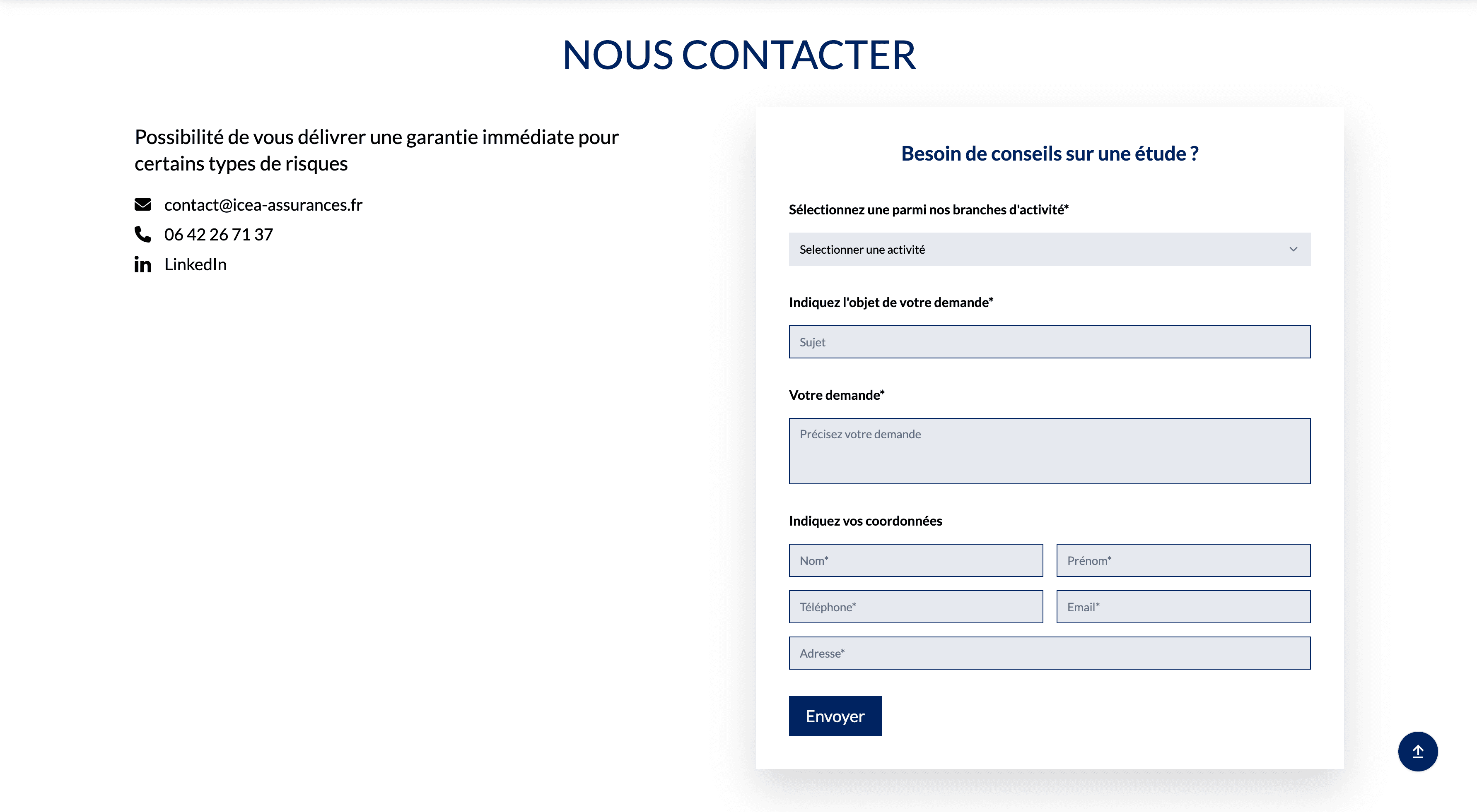 ICEA website screenshot