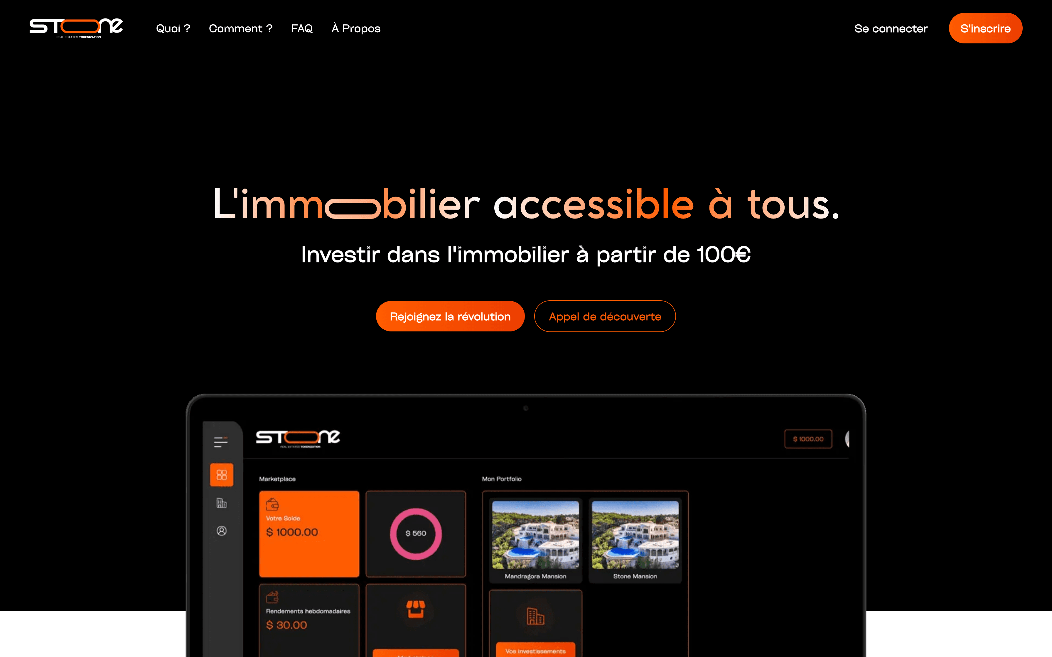 Stone Real Estate website