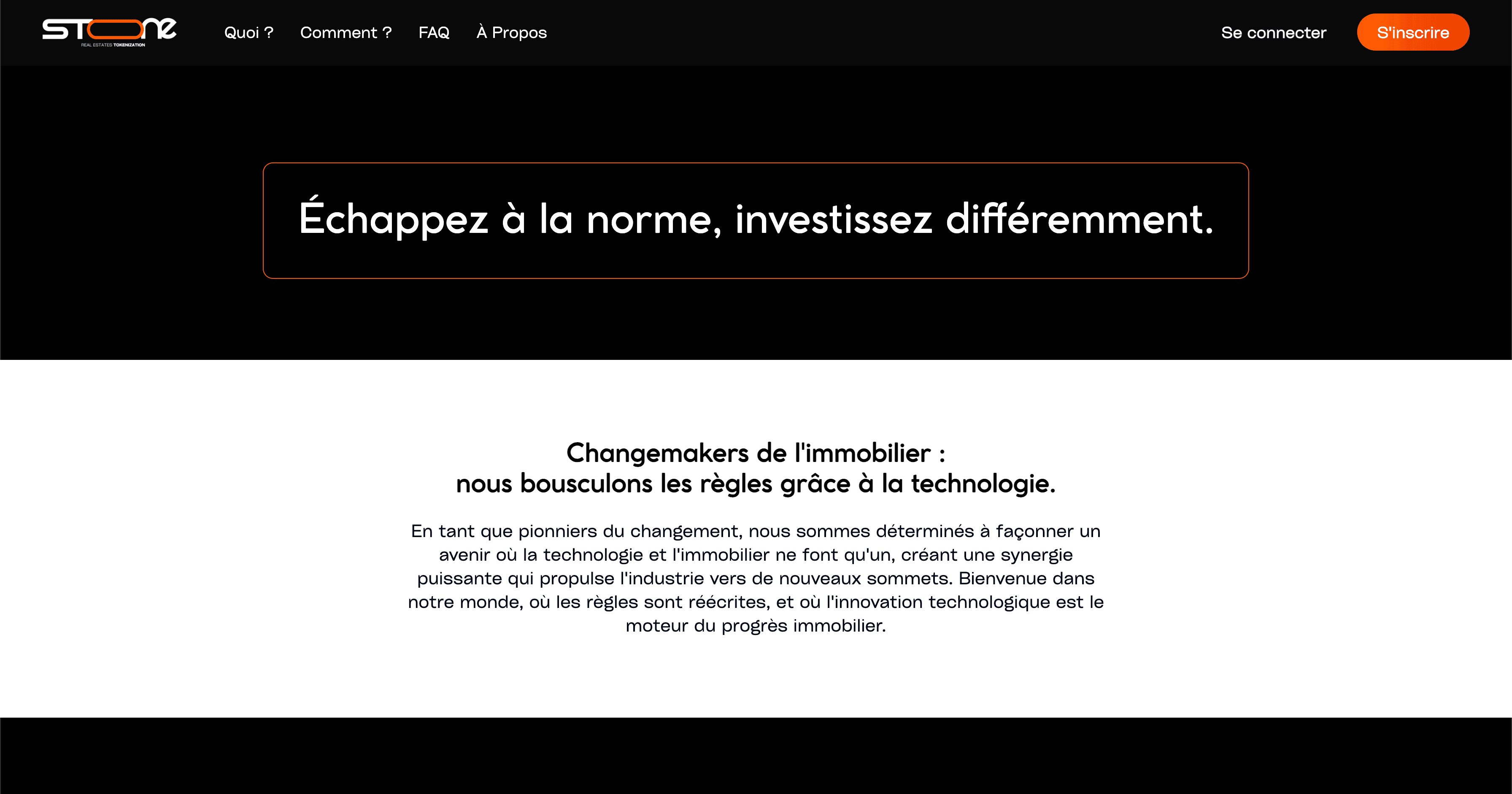 Stone Real Estate website